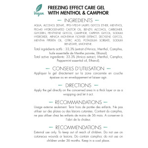 Gel de Soin Cryo-K - conseils d'utilisation